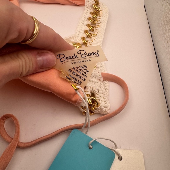 Beach Bunny Got Me In Chains Tri Bikini Set - Size M - Picture 5 of 13